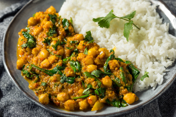 Spicy Chickpea and Spinach Curry