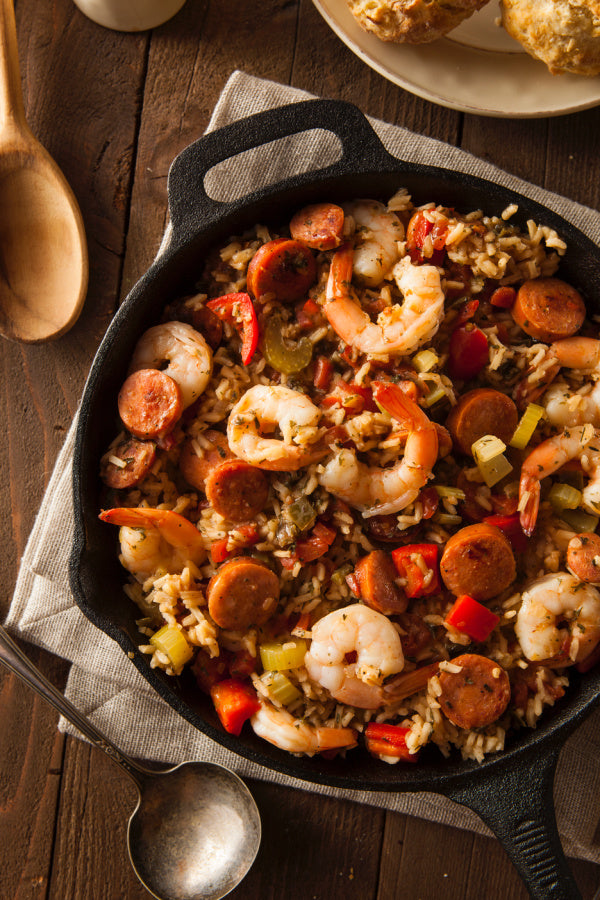 Cajun Shrimp Skillet with Andouille